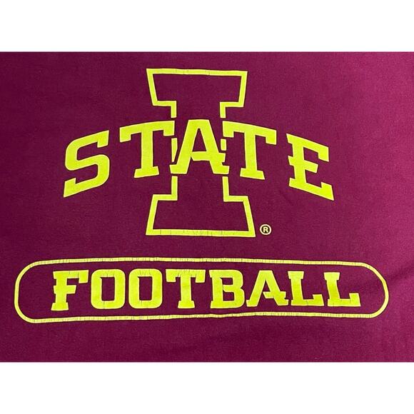Iowa State T-shirt  Cyclone Nation Football Tee Mens Medium Red - Picture 5 of 12